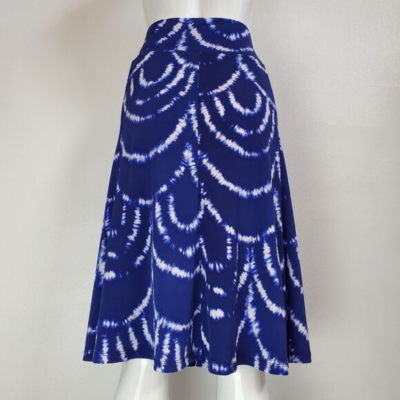 Dress Barn Plus Size Blue Tie Dye Skirt - Picture 3 of 5